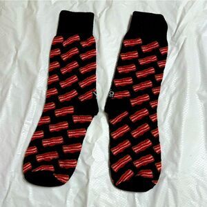 Yo Sox Bacon Crew Socks size Large